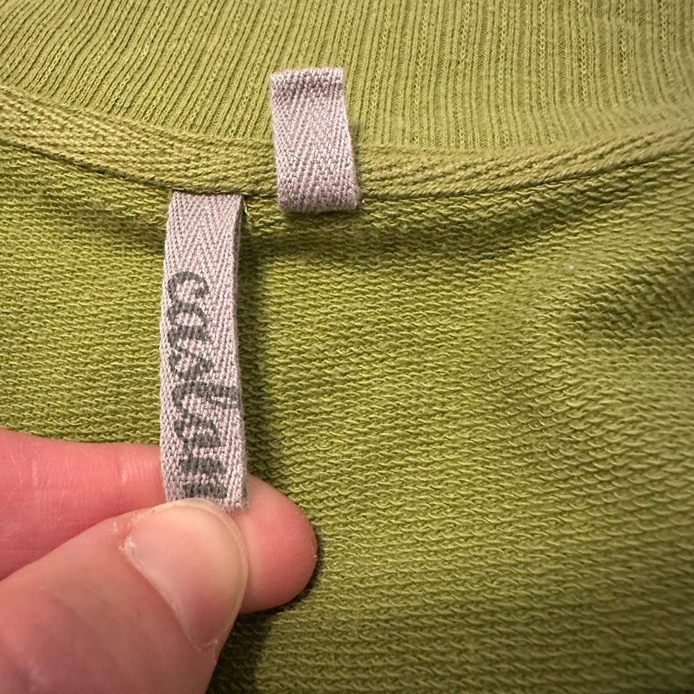 Caslon Jacket Women's Size 2XL Green Cotton Knit Full Zip Casual Layering - Picture 9 of 9